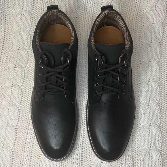 Polar Fox Sanders Memory Foam Mid-Top Perforated Casual Chukka Sneakers in Black - Picture 6 of 7